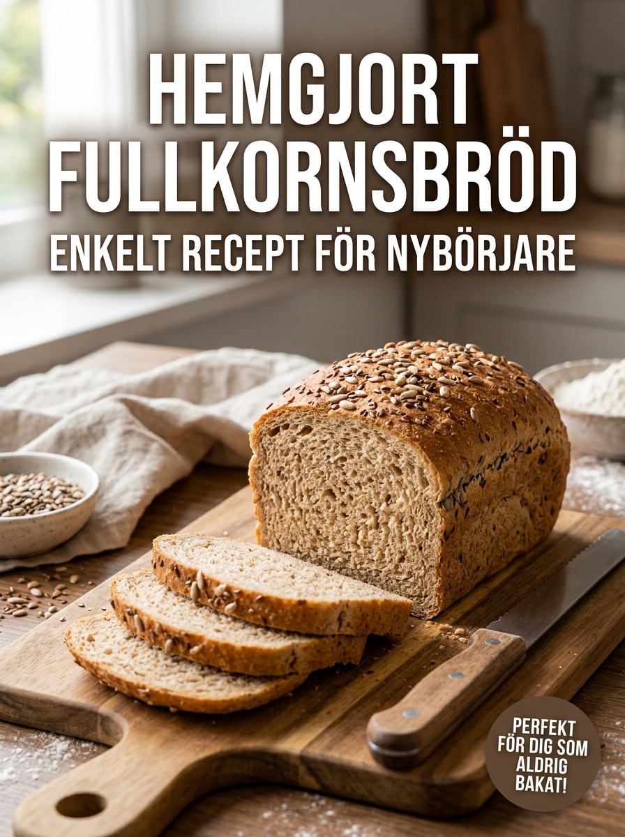 Hemgjort fullkornsbröd – enkelt recept för nybörjare